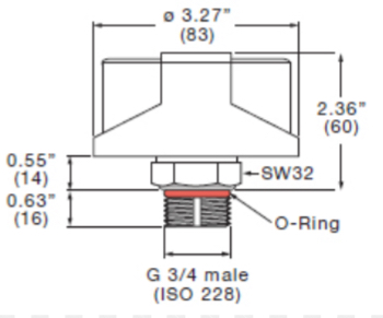 Hydac 1278792 Belüftungsfilter BFP30G3W1.0/-RV0.4