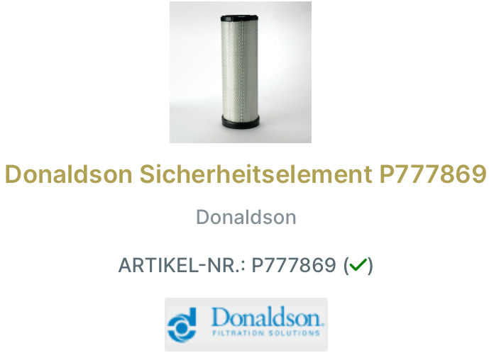 Donaldson Luftfilter-Set X770806