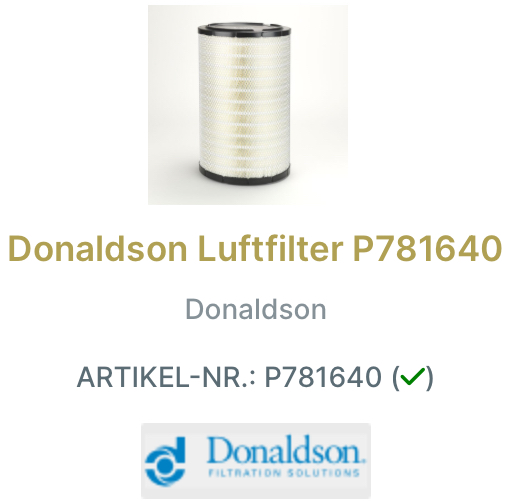 Donaldson Luftfilter-Set X770806