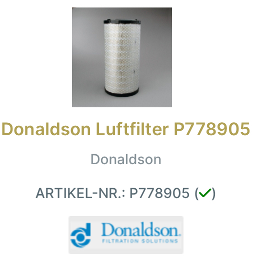 Donaldson Luftfilter-Set X770879