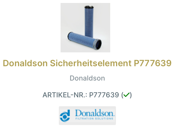 Donaldson Luftfilter-Set X770987