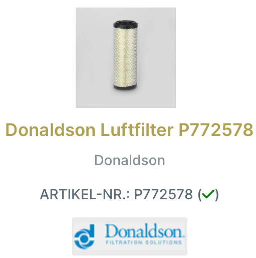 Donaldson Luftfilter-Set X770997