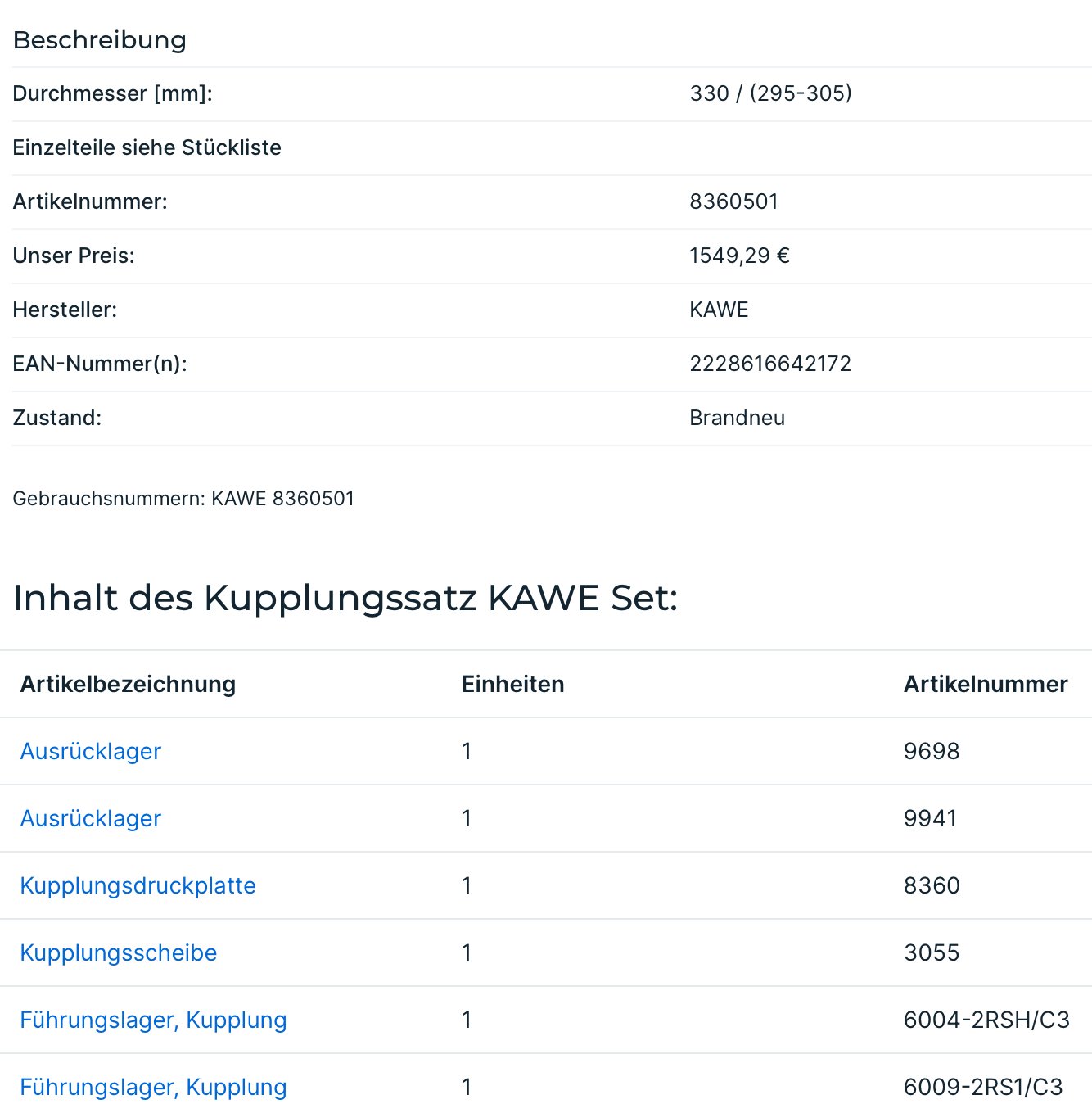 Kupplungssatz FENDT