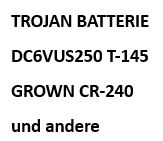 Deep Cycle Batterie 6V 197Ah/C5, 240Ah/C20, Vergl.-Nr. T-145
