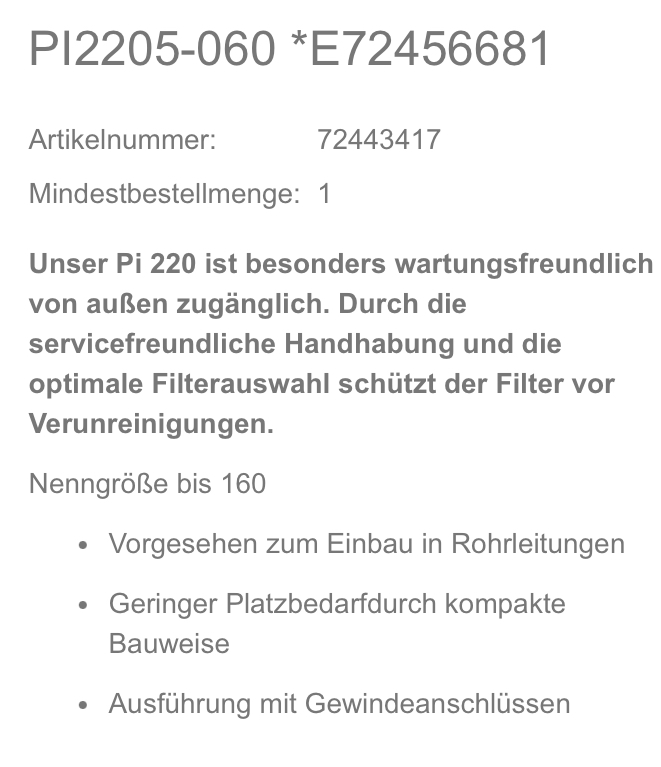 72456681 Hydraulikfilter PX25-12-2-MIC10